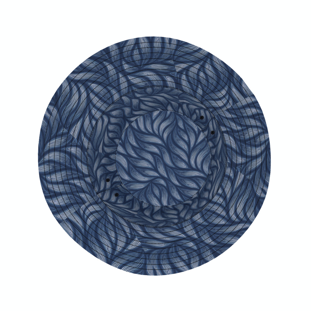Abstract Denim Double-Sided Unisex Polyester Bucket Hat