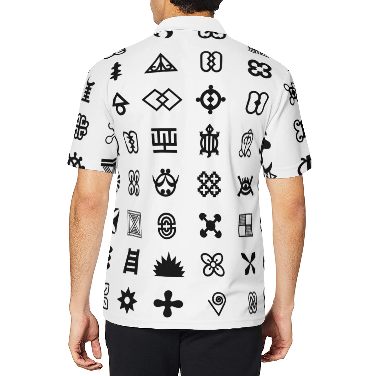Adinkra Symbols Men's Premium European Size POLO Shirt | 95% Polyester+5% Spandex