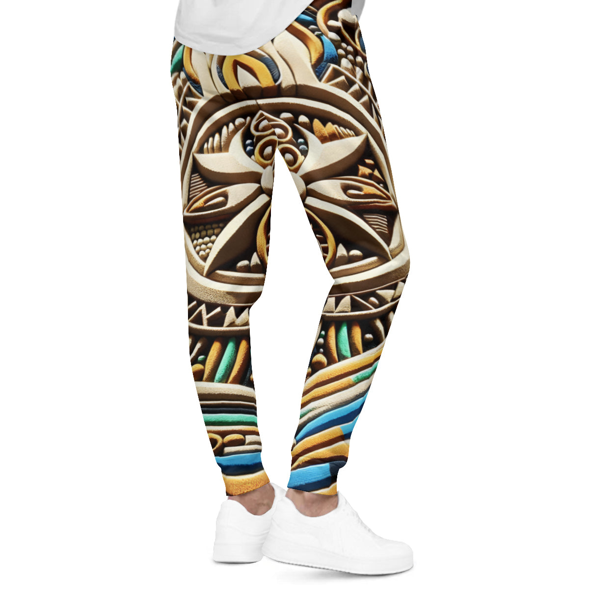Abstract Design Men's Adult Hoodie Set (Double-Layer Hood) | Health Fabric