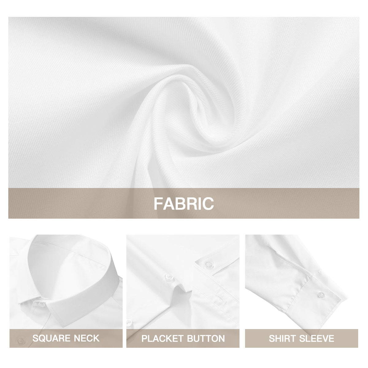 Abstract White Gold Long Sleeves Shirt