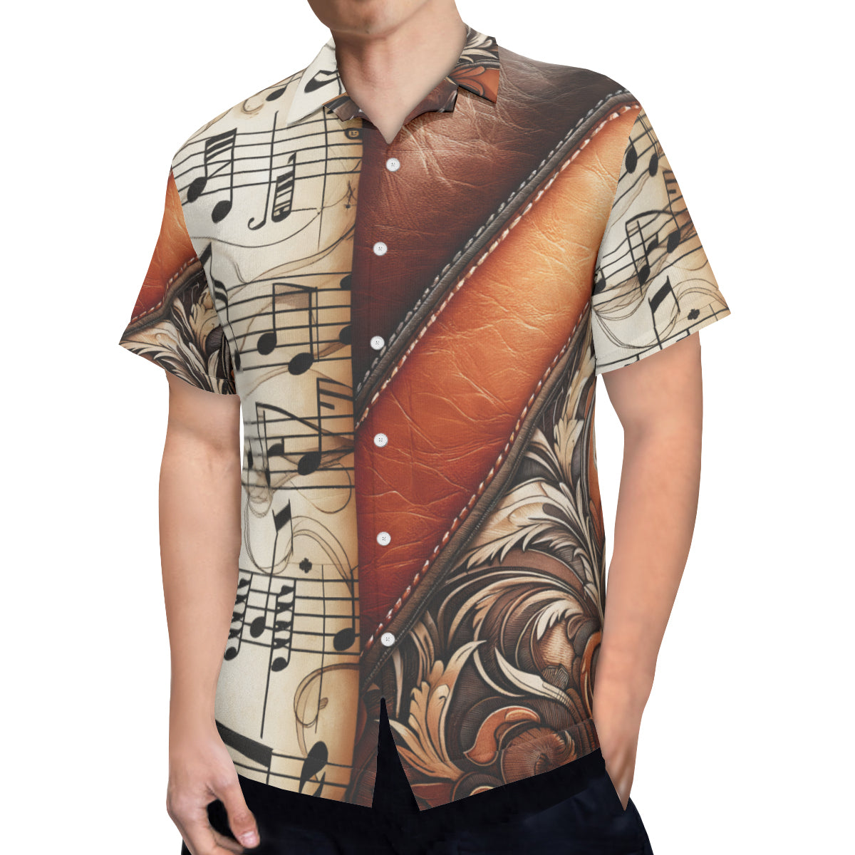 Musical Leather Harmony  Short Sleeves Men's Shirt