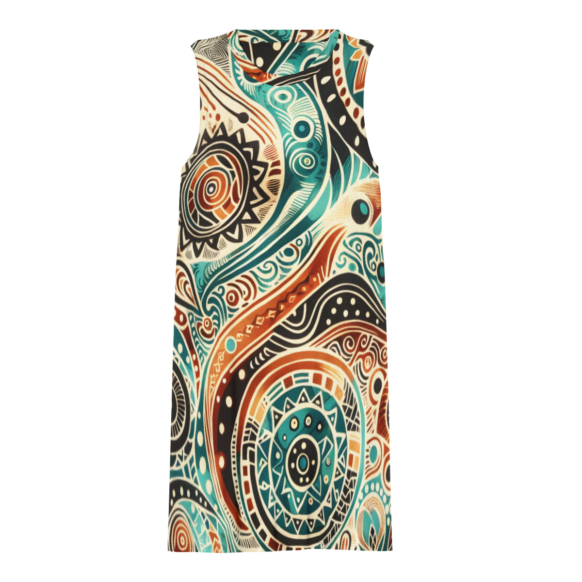 Abstract Women's Casual Dress | Polyester
