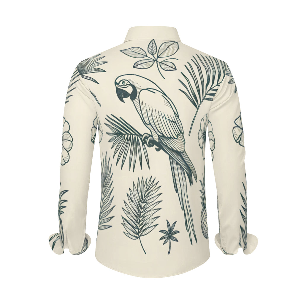 Lion Men's Classic Long-Sleeved Shirt | Polyester