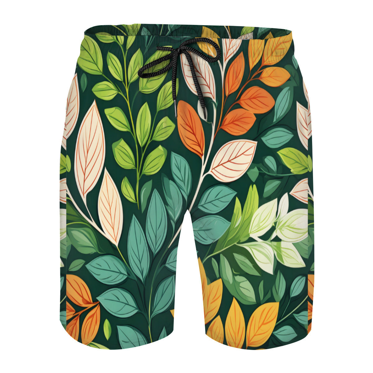 Plant Leaves Men's Beach Shorts (Not Mesh Lined) | Polyester