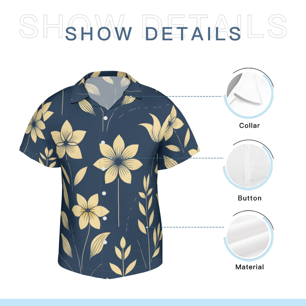 Tropical Floral Short Sleeves Men's Shirt