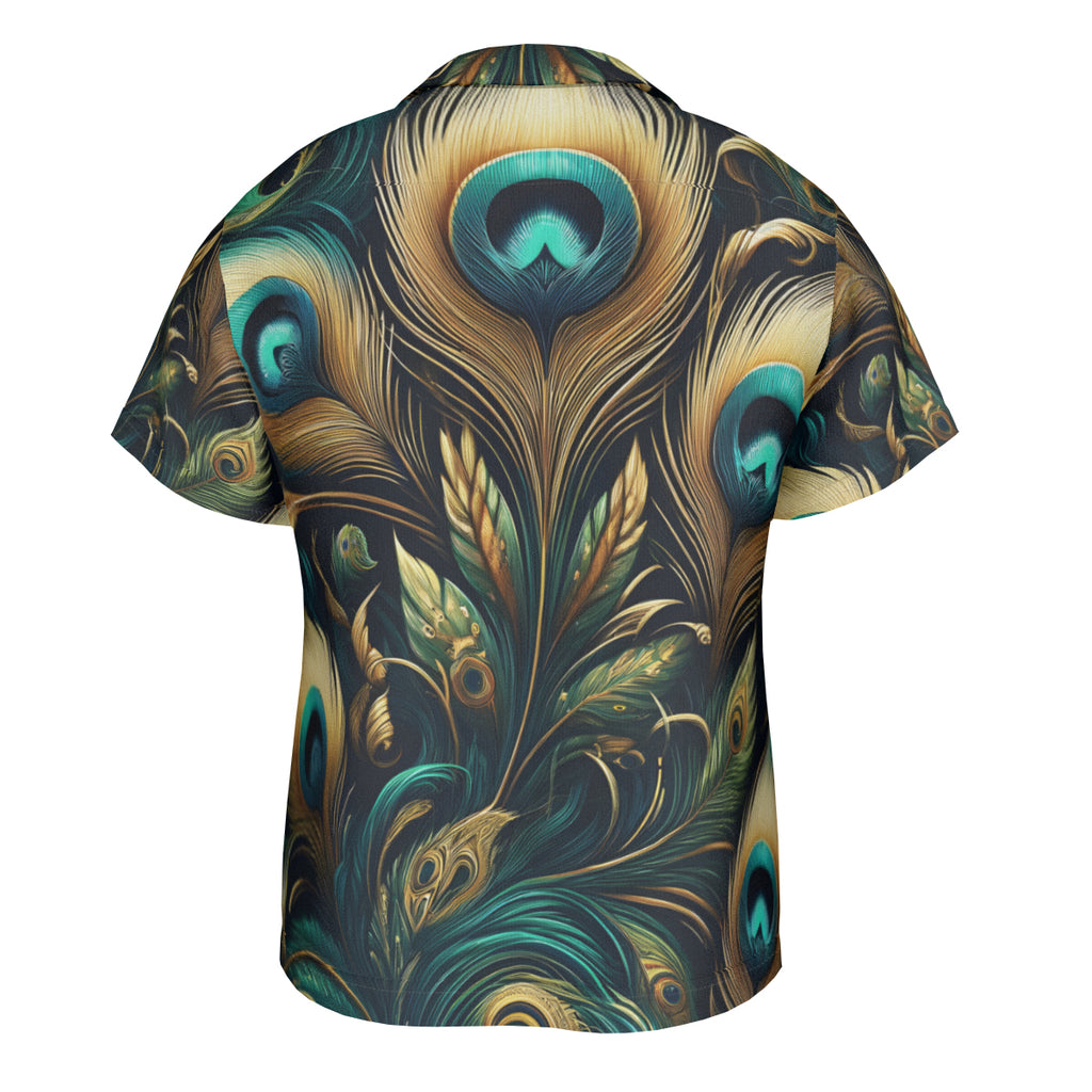 Peacock Short Sleeves Men's Shirt