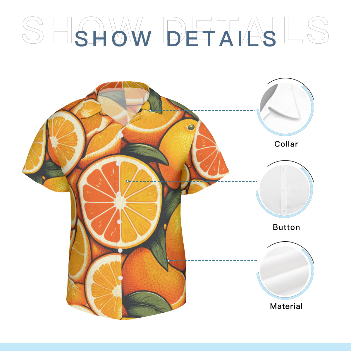 Orange Short Sleeves Men's Shirt