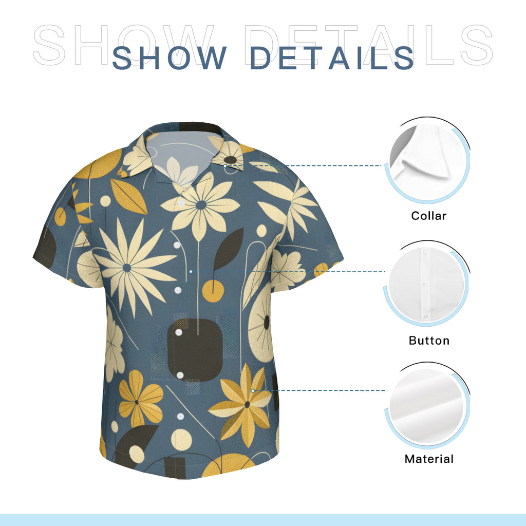 Floral Short Sleeves Men's Shirt