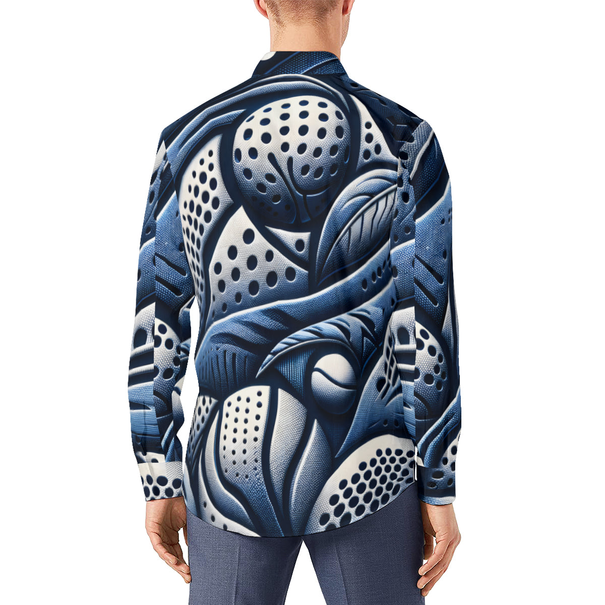 Blue Golf Men's Classic Long-Sleeved Shirt | Polyester