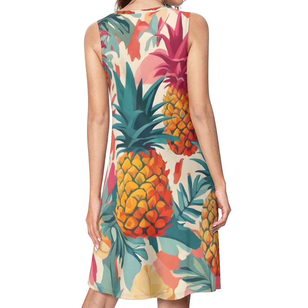 Pineapple Women's Casual Dress | Polyester