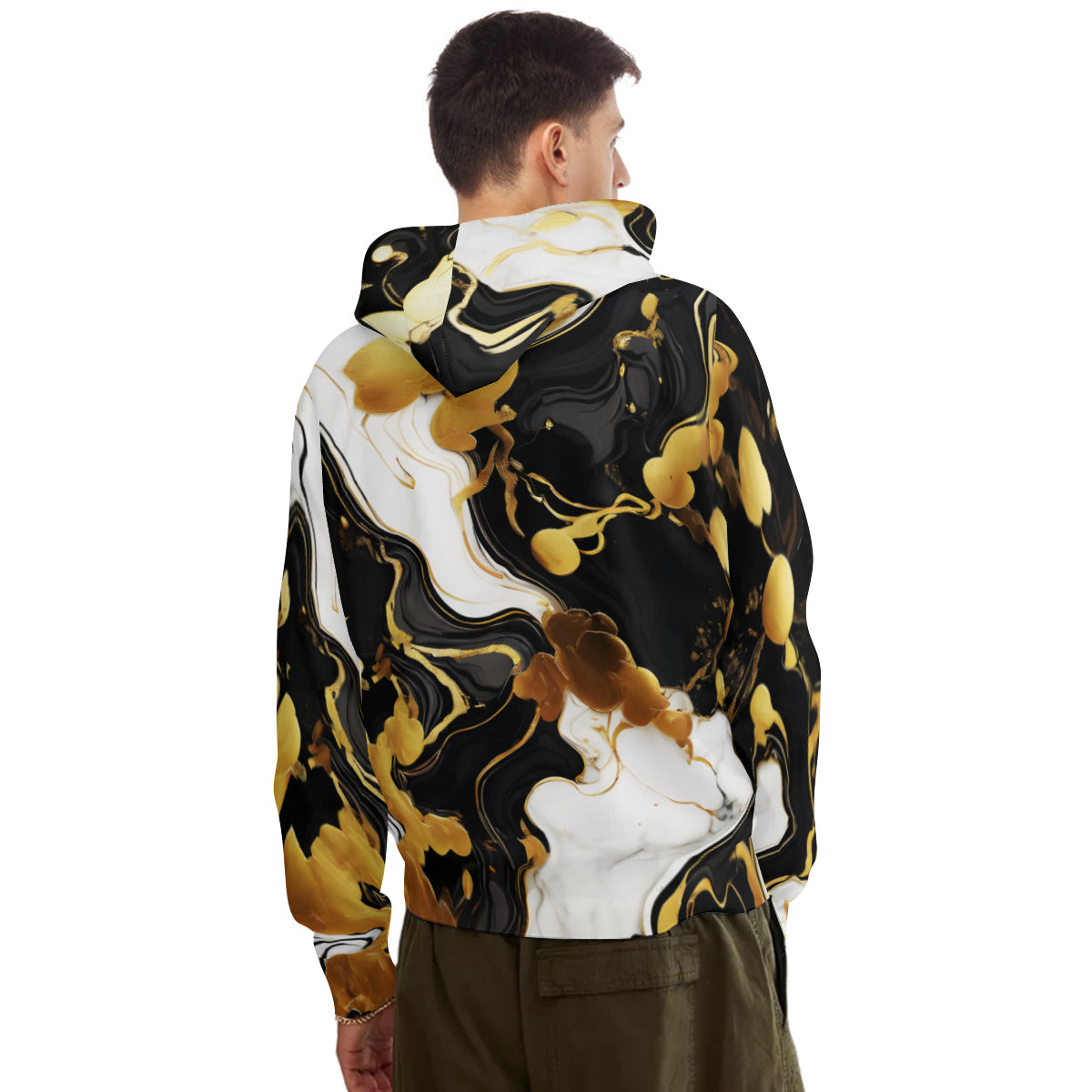 Marble Men's Adult Hoodie Set (Double-Layer Hood) | Health Fabric