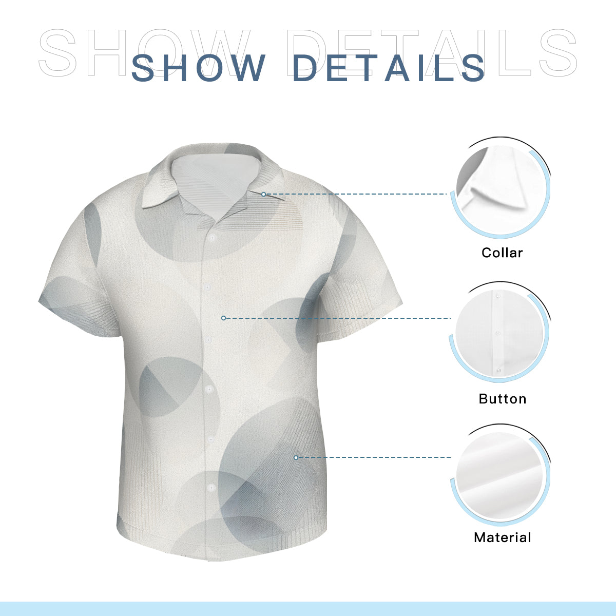Abstract Design Short Sleeves Men's Shirt