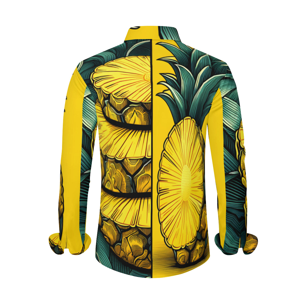 Pineapple Slices Long Sleeves Men's Shirt