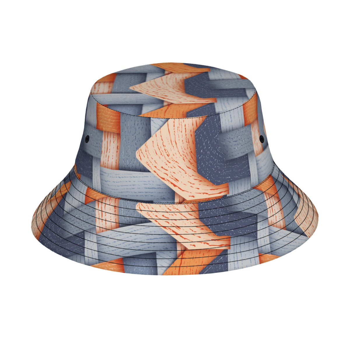 Abstract Denim Double-Sided Unisex Polyester Bucket Hat