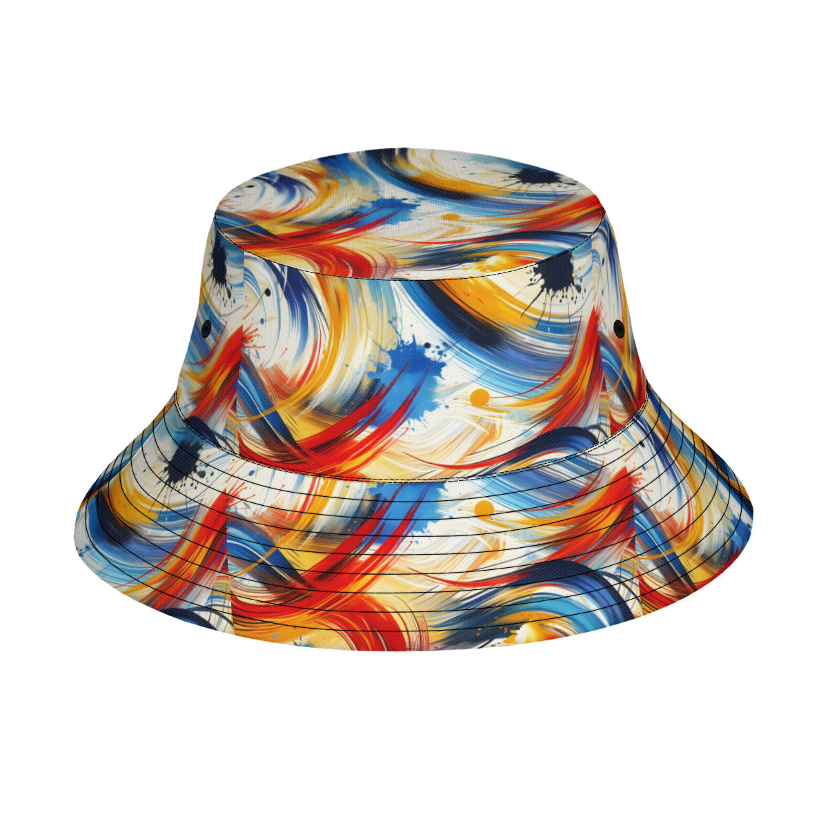 Brush Strokes Double-Sided Unisex Polyester Bucket Hat