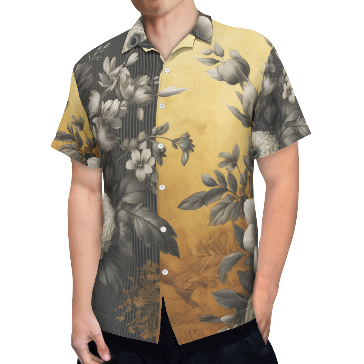 Floral Short Sleeves Men's Shirt
