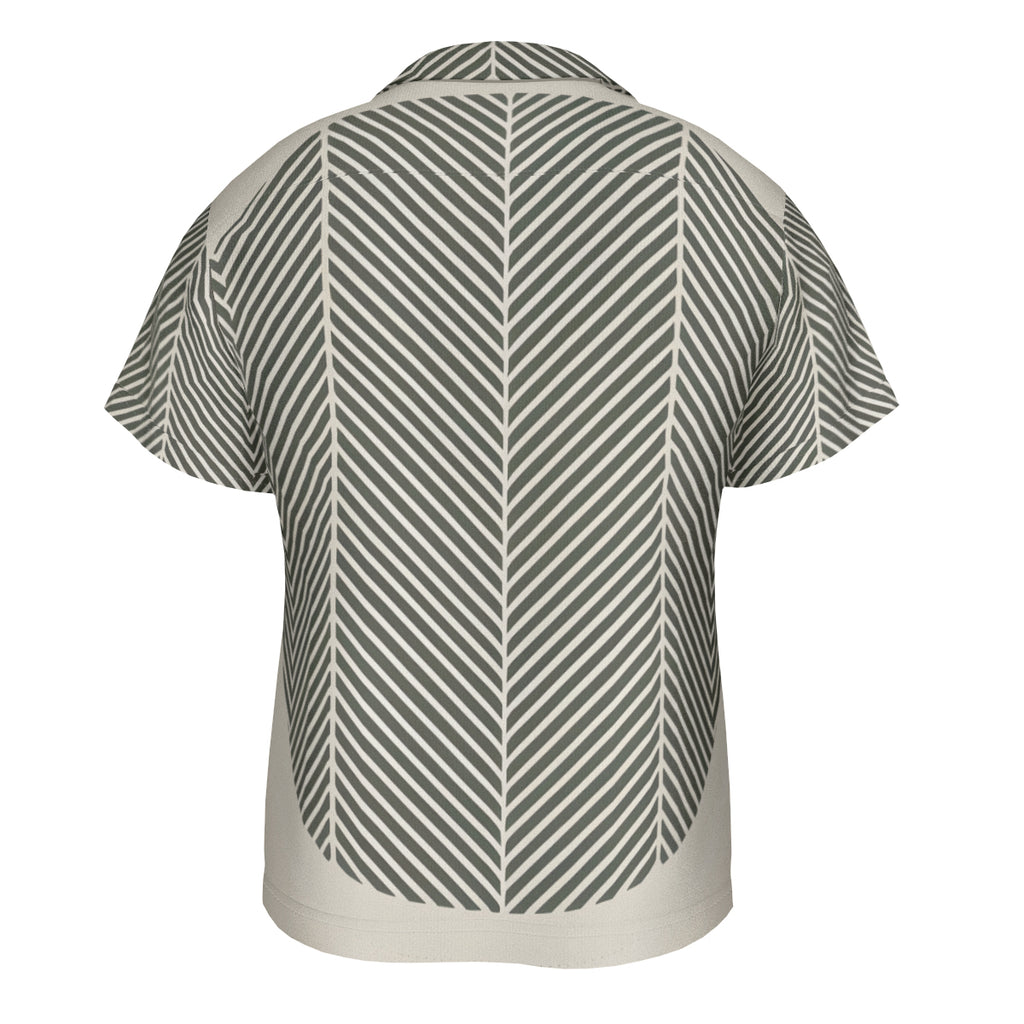 Minimalistic Geometric Short Sleeves Men's Shirt