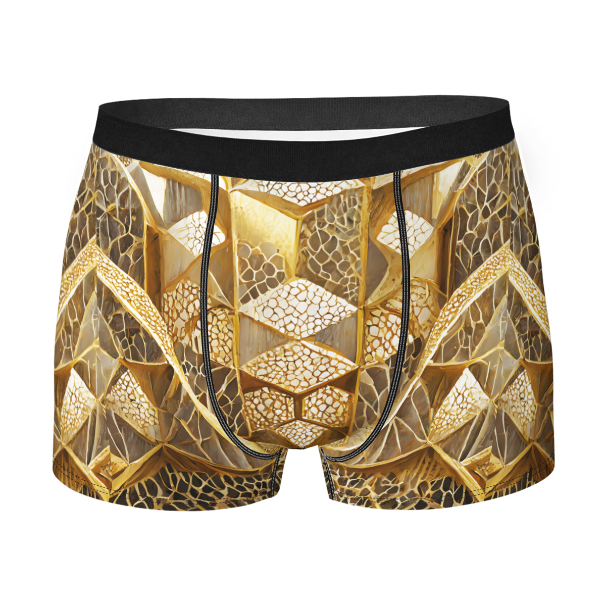 Golden Architechtural Design  Men's Underwear (Multi-Faceted Design)