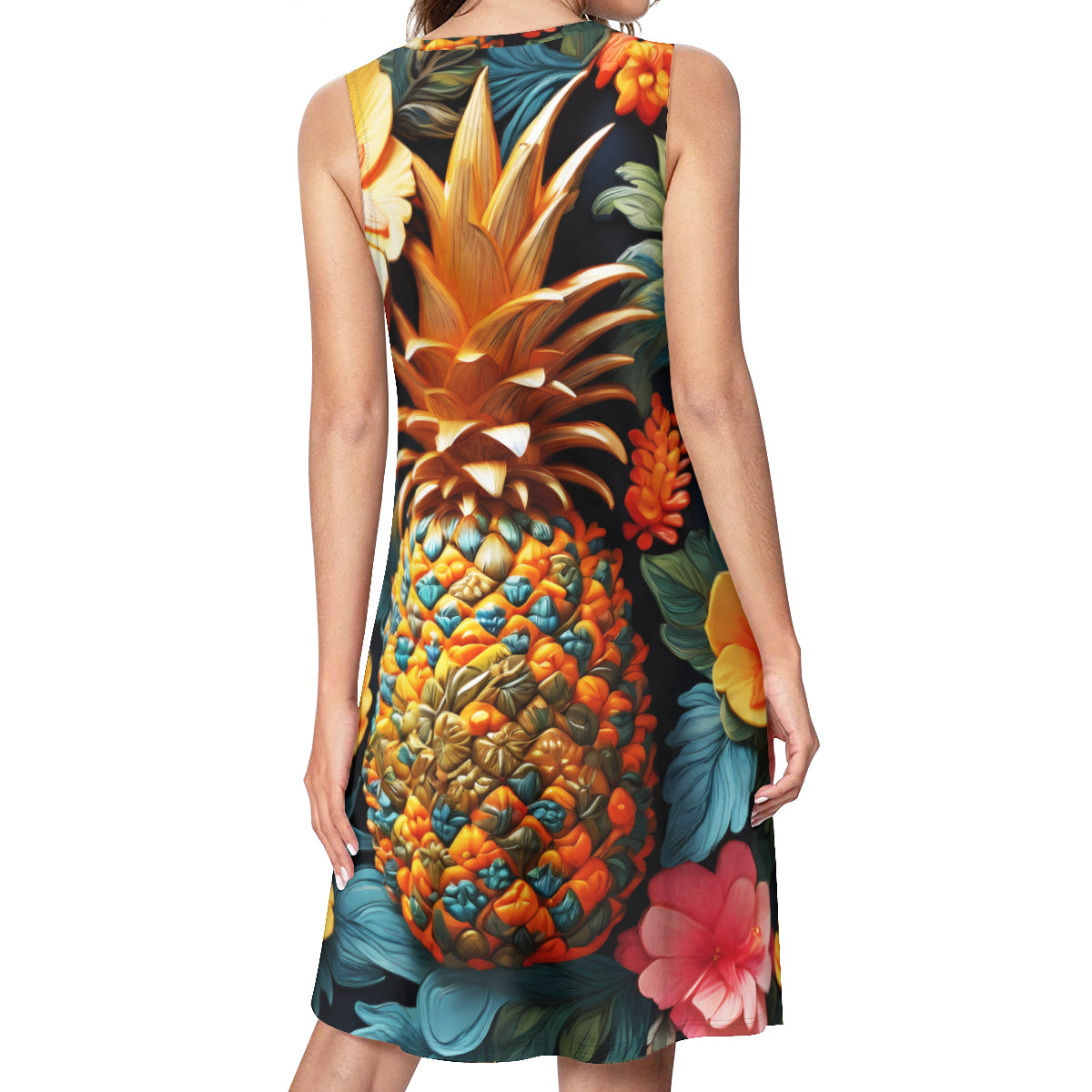 Pineapple Women's Casual Dress | Polyester