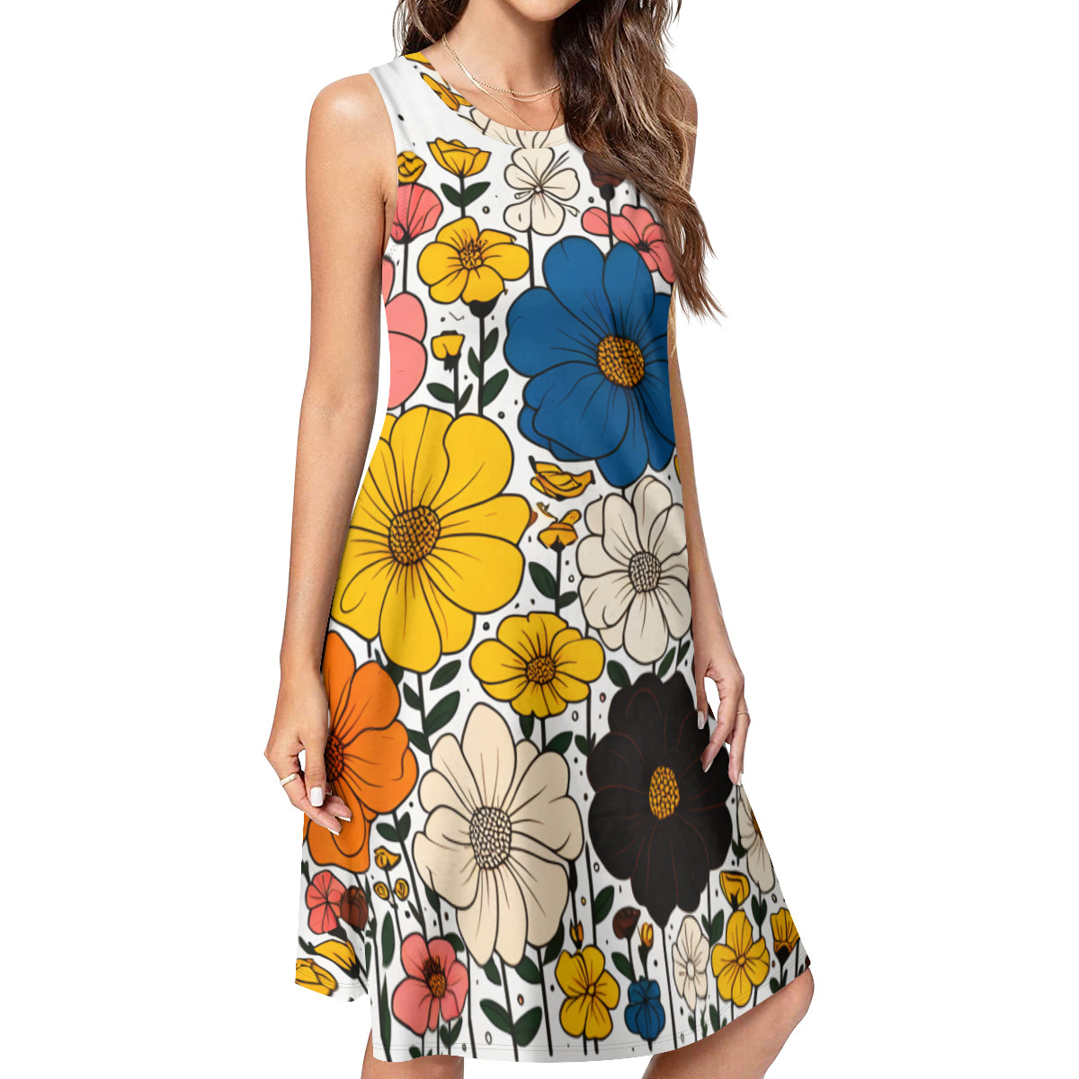 Floral  Women's Casual Dress | Polyester