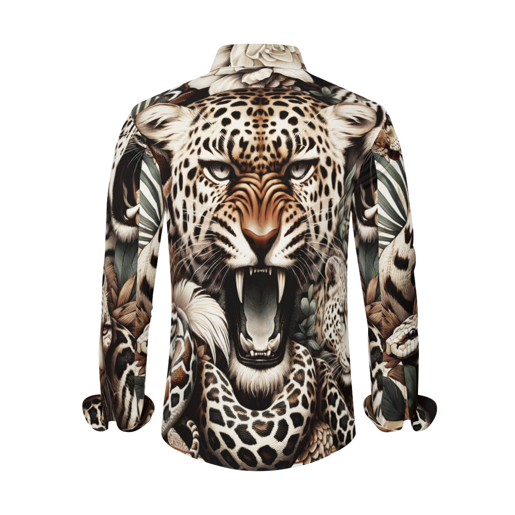 Leopard Long Sleeves Men's Shirt