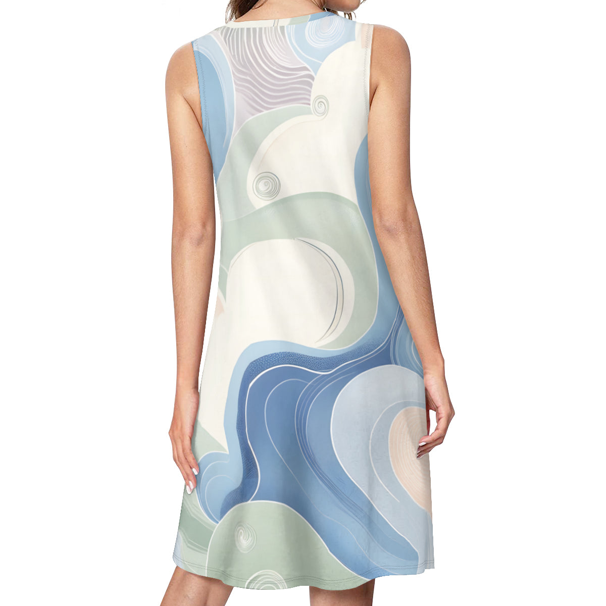 Abstract Women's Casual Dress | Polyester