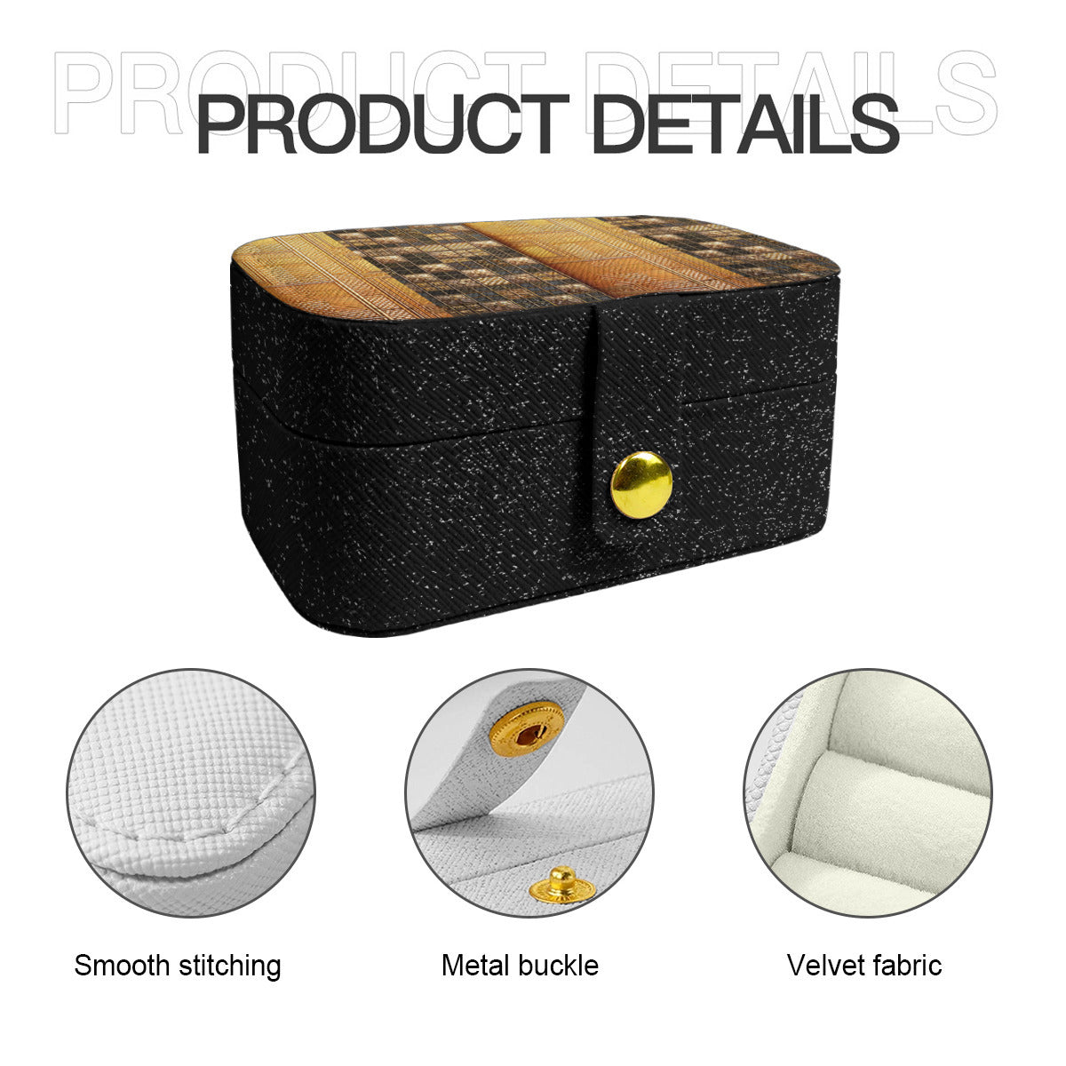 Golden Style Personalized Portable Jewelry Box