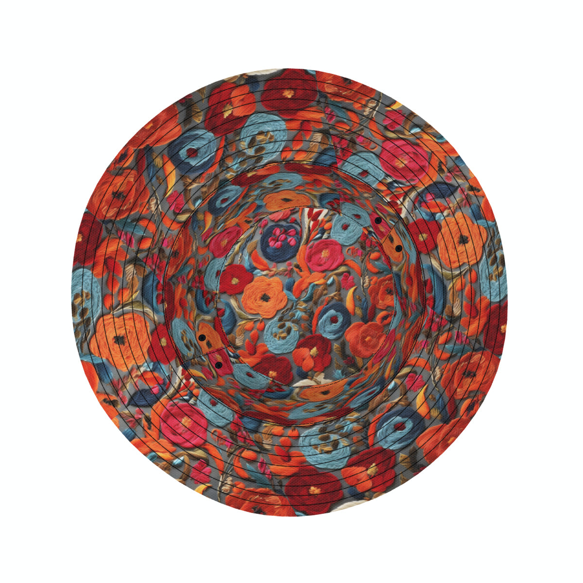 Abstract Thread Double-Sided Unisex Polyester Bucket Hat