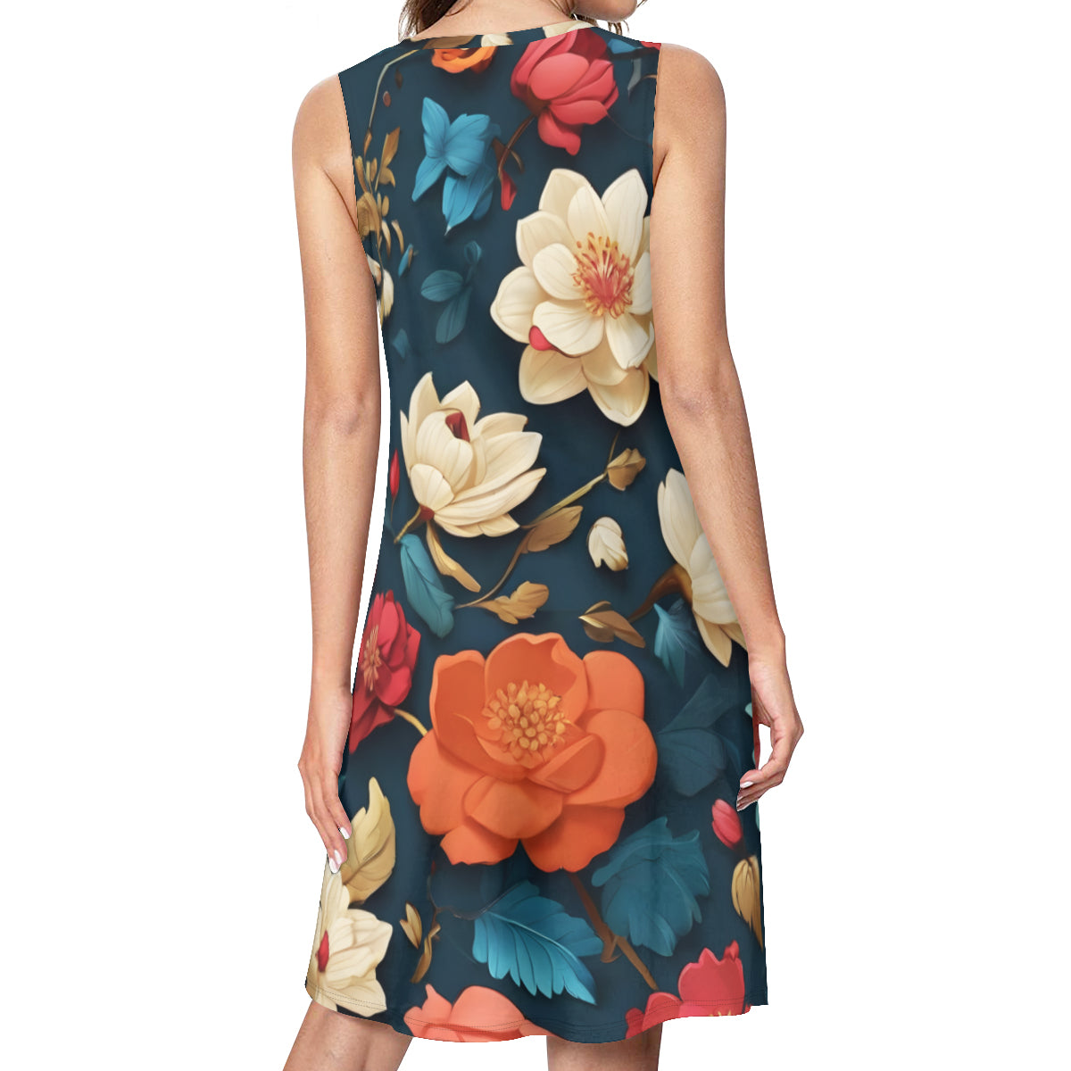 Floral Women's Casual Dress | Polyester