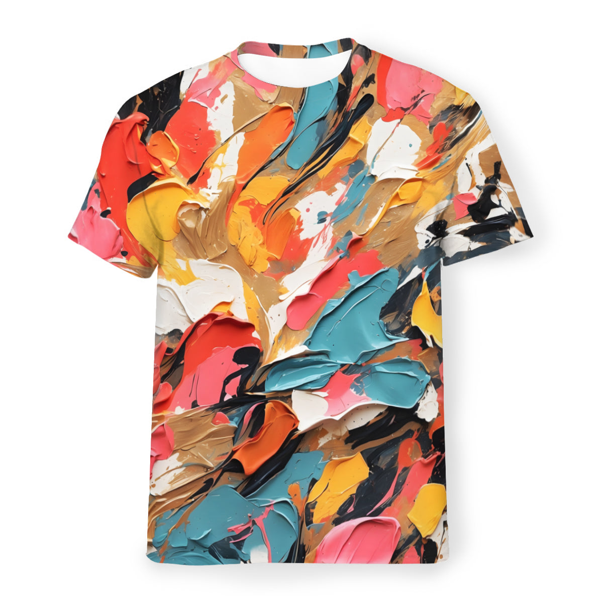 Abstract Design Men's Short-Sleeved Mesh Cloth T-Shirt｜Polyester