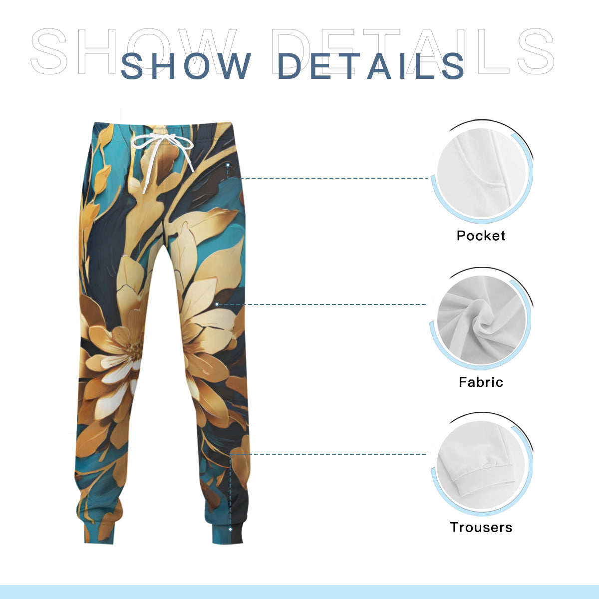 Abstract Pattern Men's Adult Hoodie Set (Double-Layer Hood) | Health Fabric