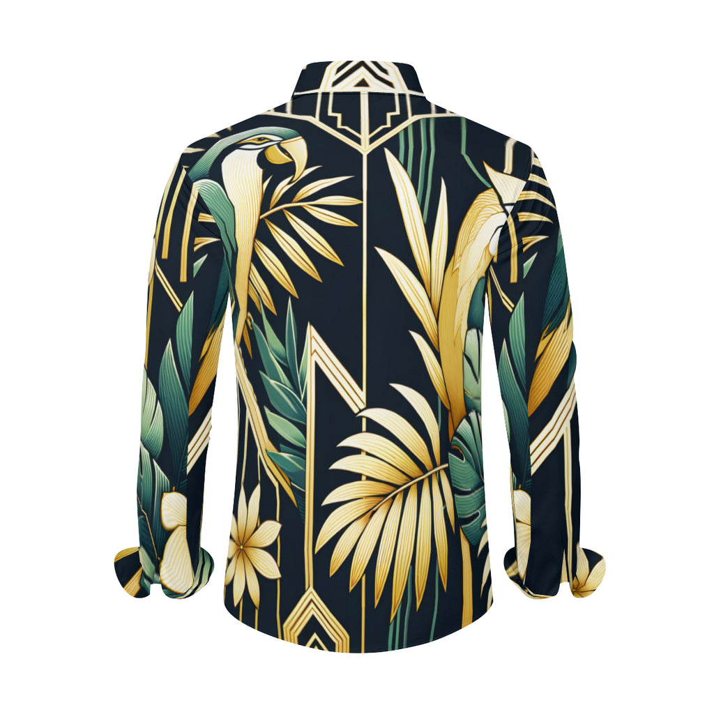 Tropical Men's Classic Long-Sleeved Shirt | Polyester