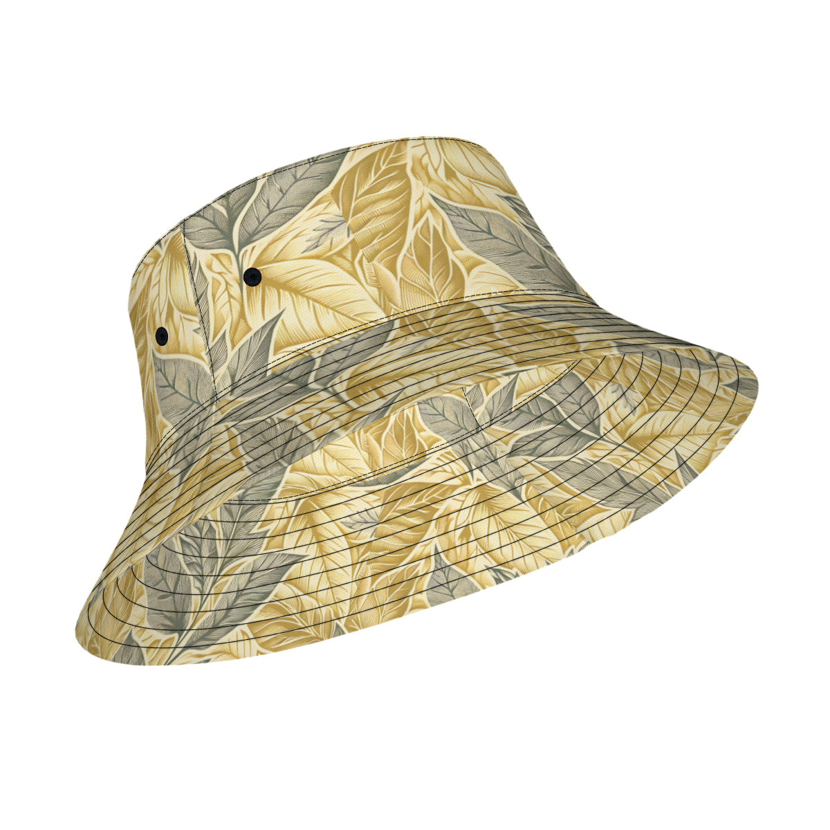 Golden Leaves Double-Sided Unisex Polyester Bucket Hat