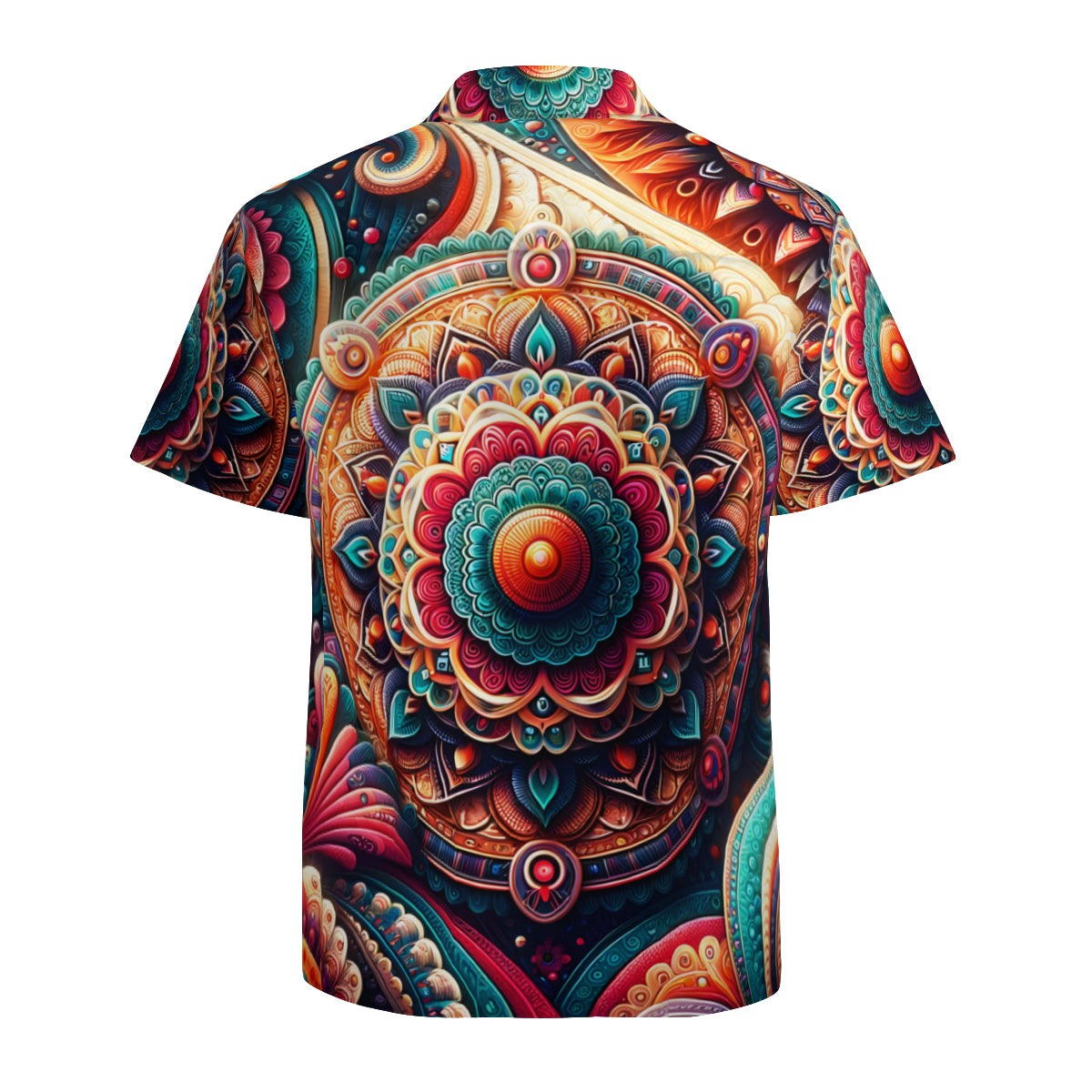 Abstract Bohemian Short Sleeves Men's Shirt