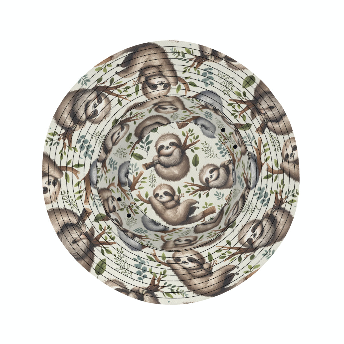 Sloth Double-Sided Unisex Polyester Bucket Hat
