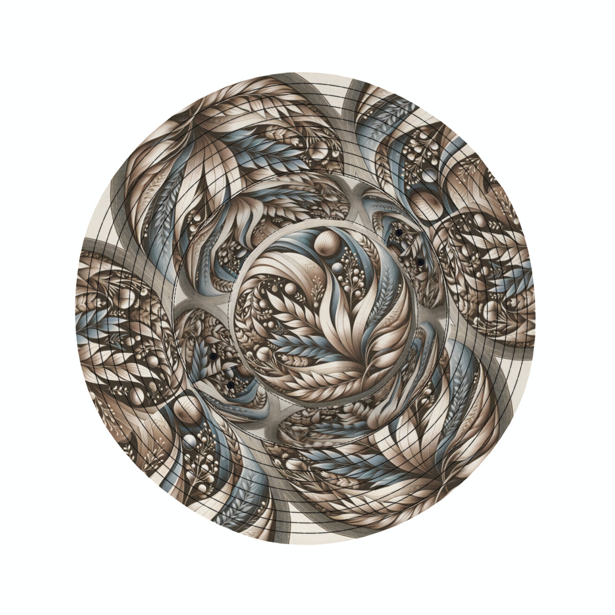 Abstract Floral Double-Sided Unisex Polyester Bucket Hat