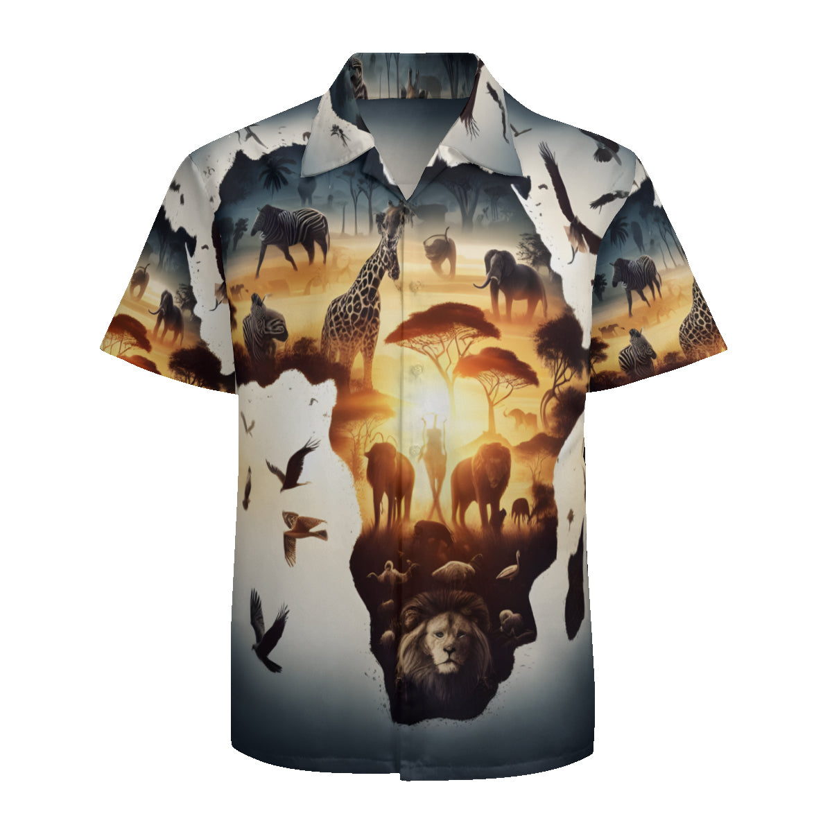 Africa Short Sleeves Men's Shirt