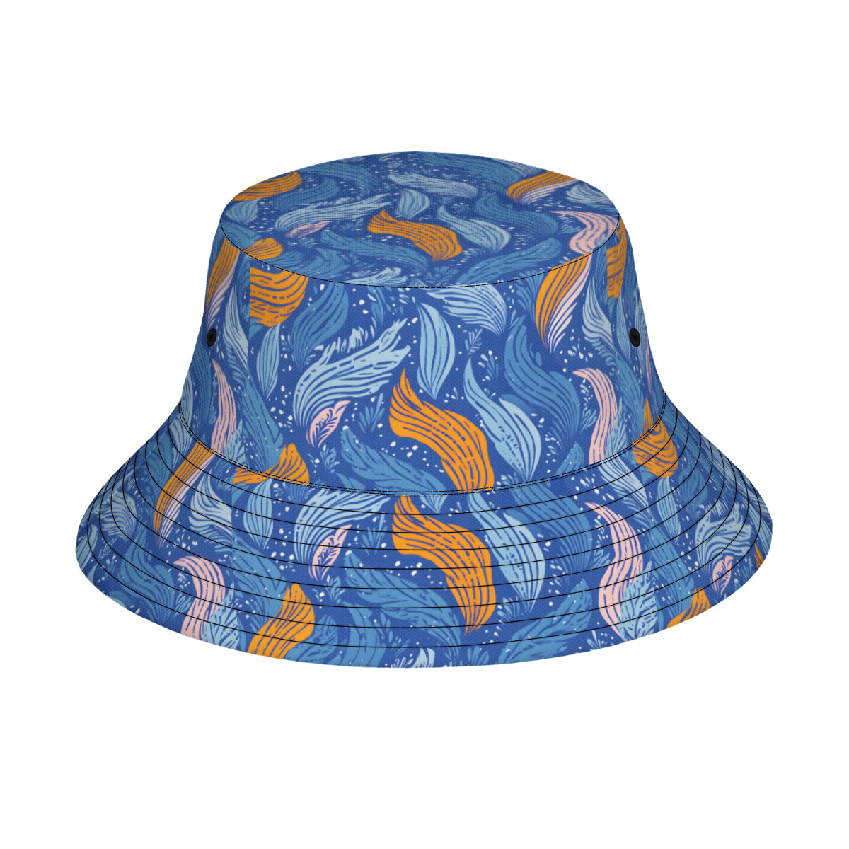 Abstract Denim Double-Sided Unisex Polyester Bucket Hat