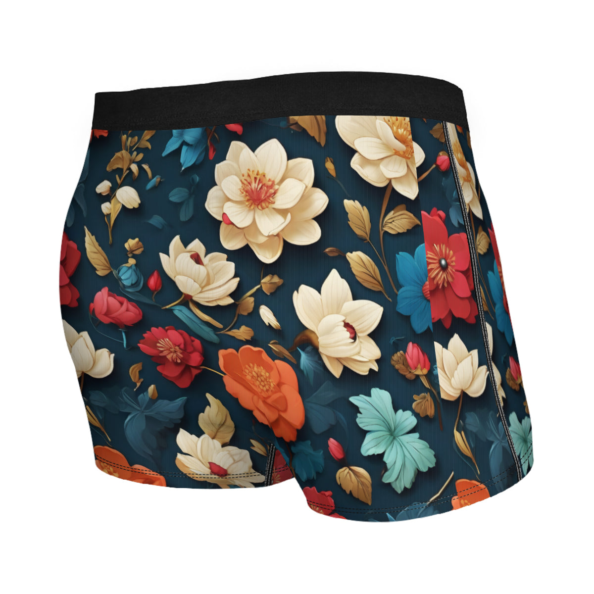 Floral Men's Underwear (Multi-Faceted Design)