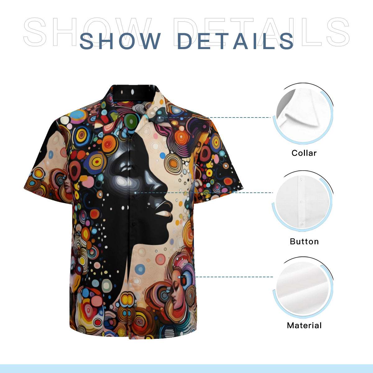 Abstract Afrocentric Short Sleeves Men's Shirt