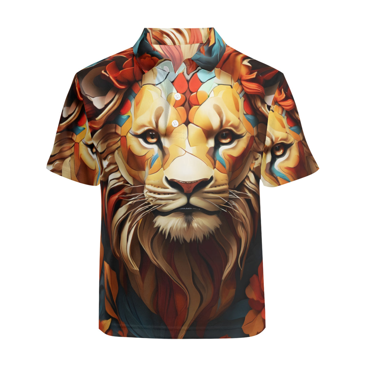 Lion Men's Premium European Size POLO Shirt | 95% Polyester+5% Spandex