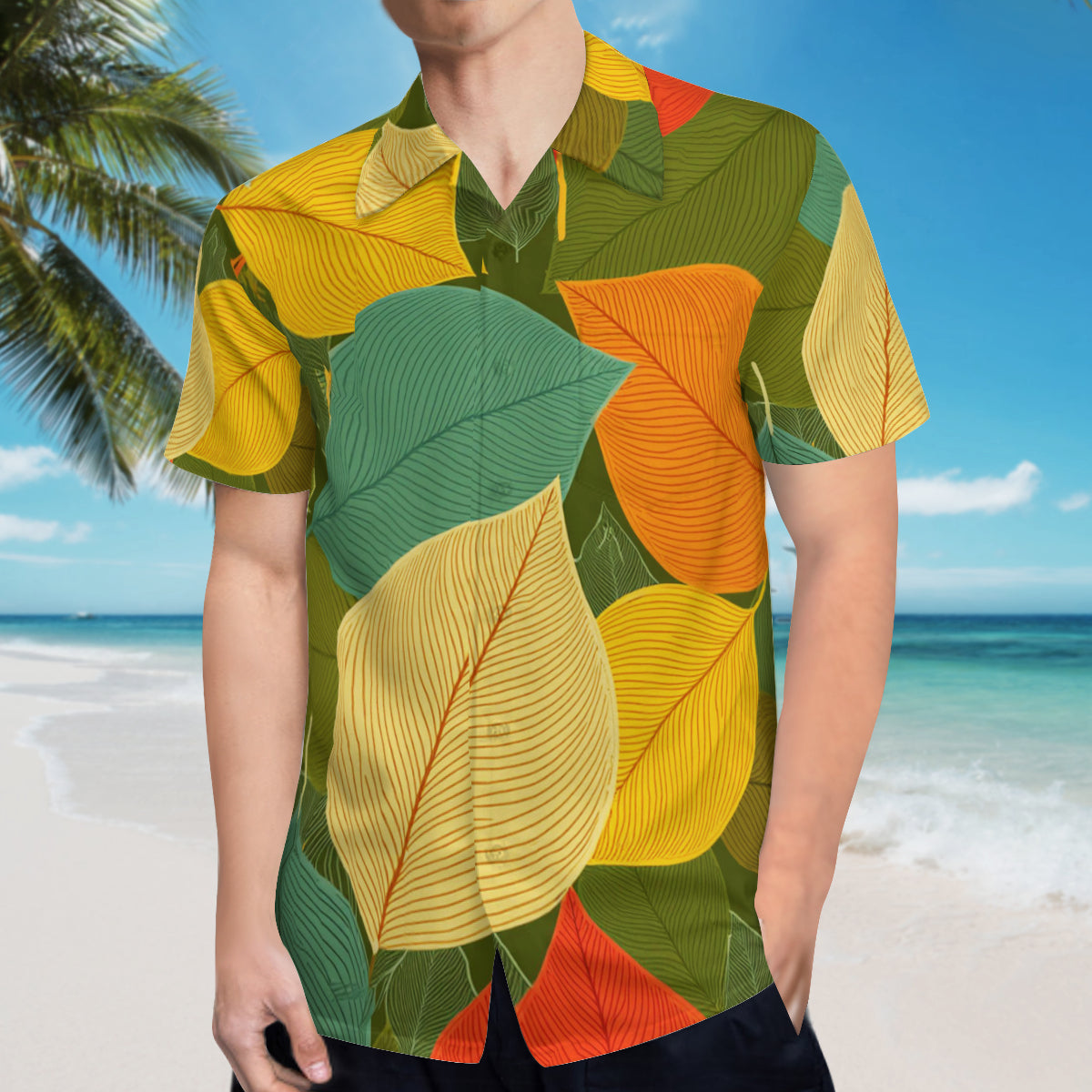 Autumn Floral Short Sleeve Shirt