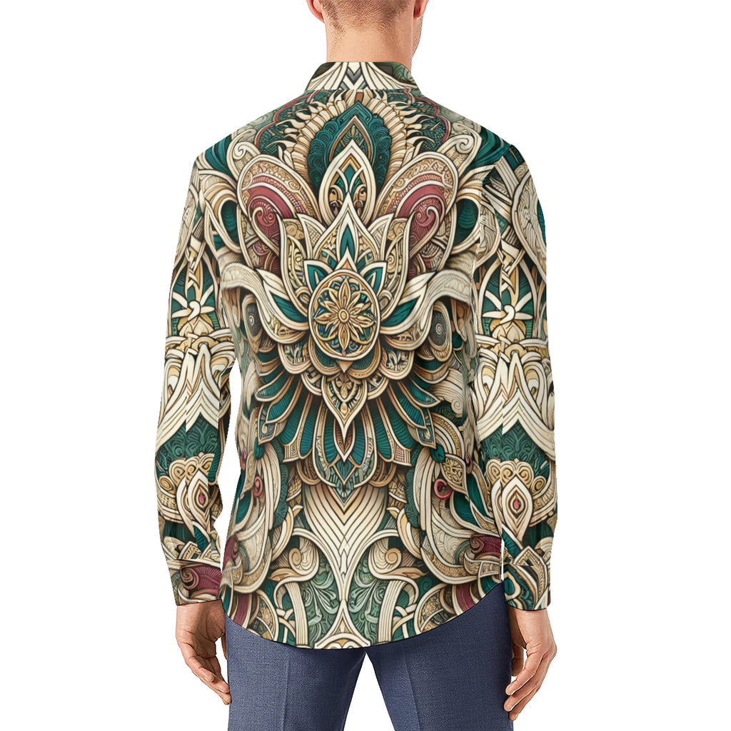 Intricate Luxury Pattern Long Sleeves Men's Shirt
