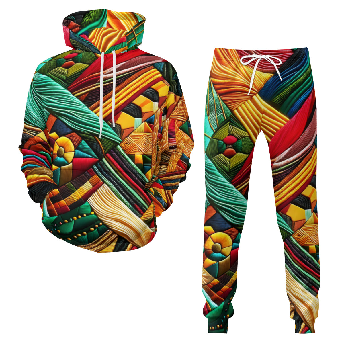 Vibrant Threads Men's Adult Hoodie Set (Double-Layer Hood) | Health Fabric