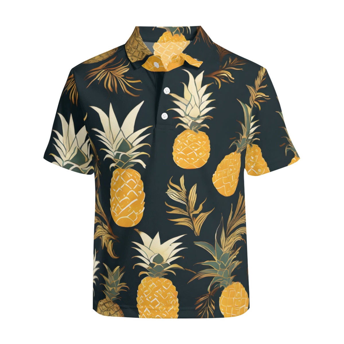 Pineapple Men's Premium European Size POLO Shirt | 95% Polyester+5% Spandex