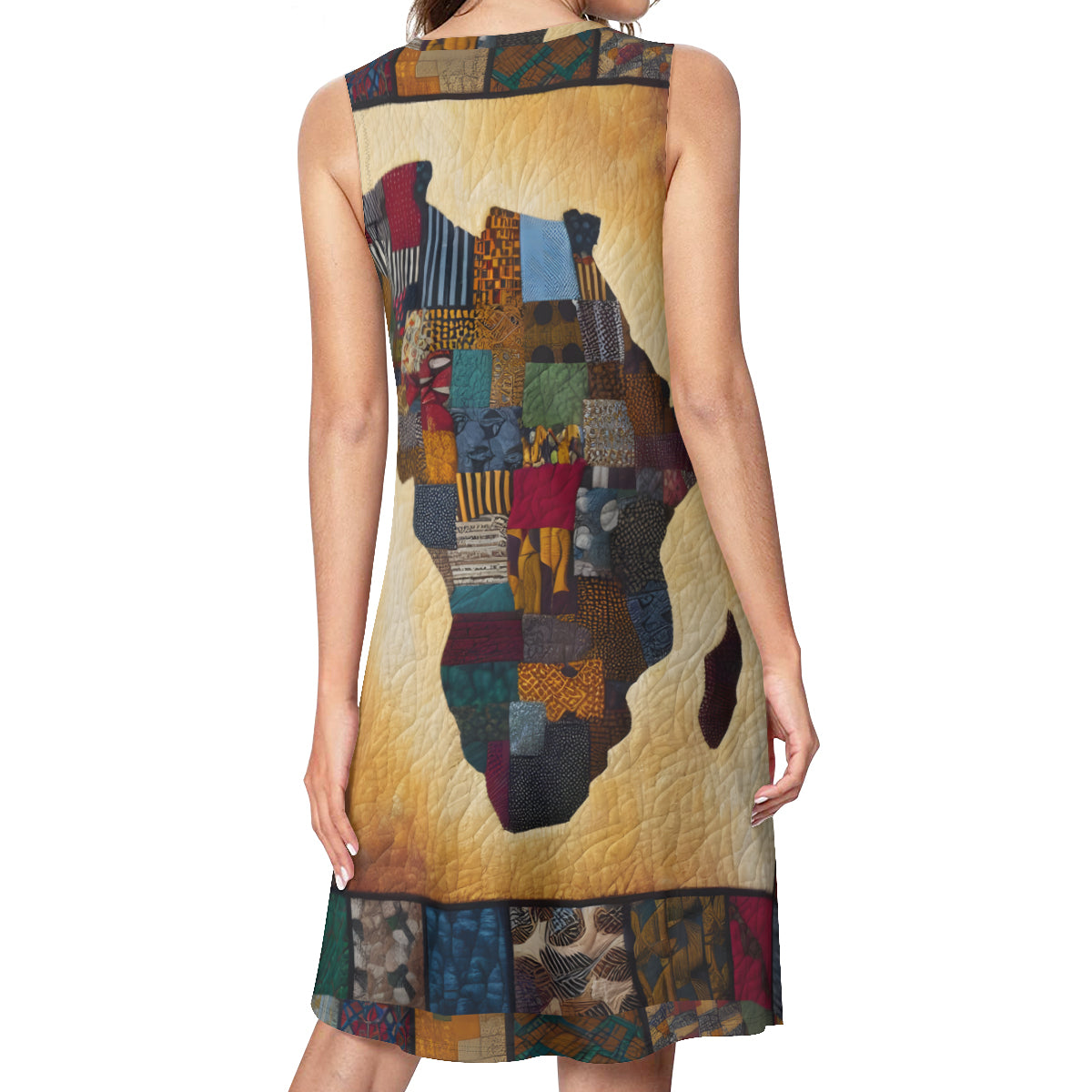 Africa Pattern Women's Casual Dress | Polyester