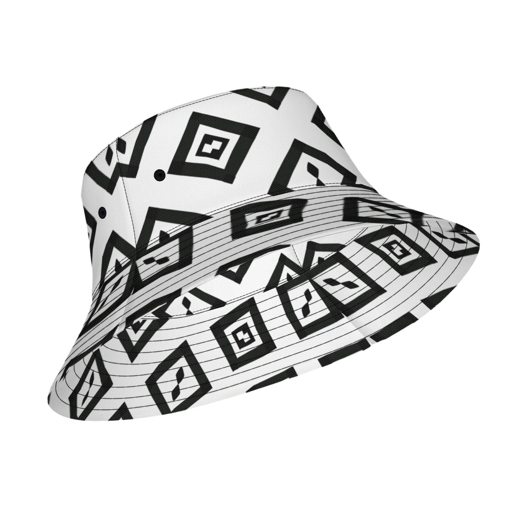 Black And White Double-Sided Unisex Polyester Bucket Hat
