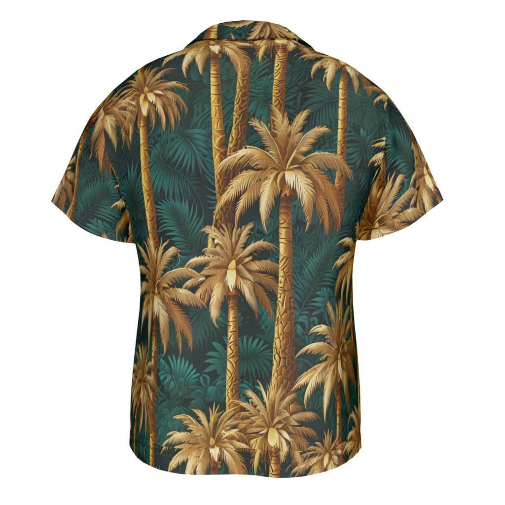 Golden Coconut Trees Men's Short Sleeves Shirt