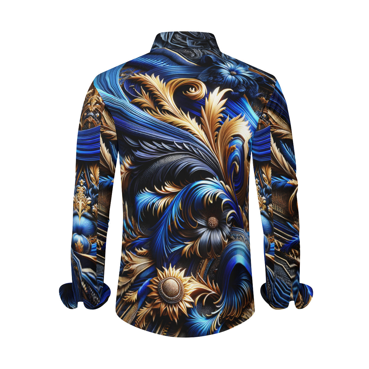 Royal Blue Long Sleeves Men's Shirt