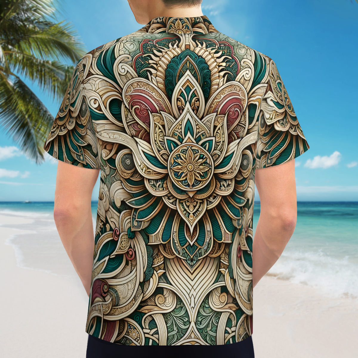 Intricate Luxury Pattern Short Sleeves Men's Shirt
